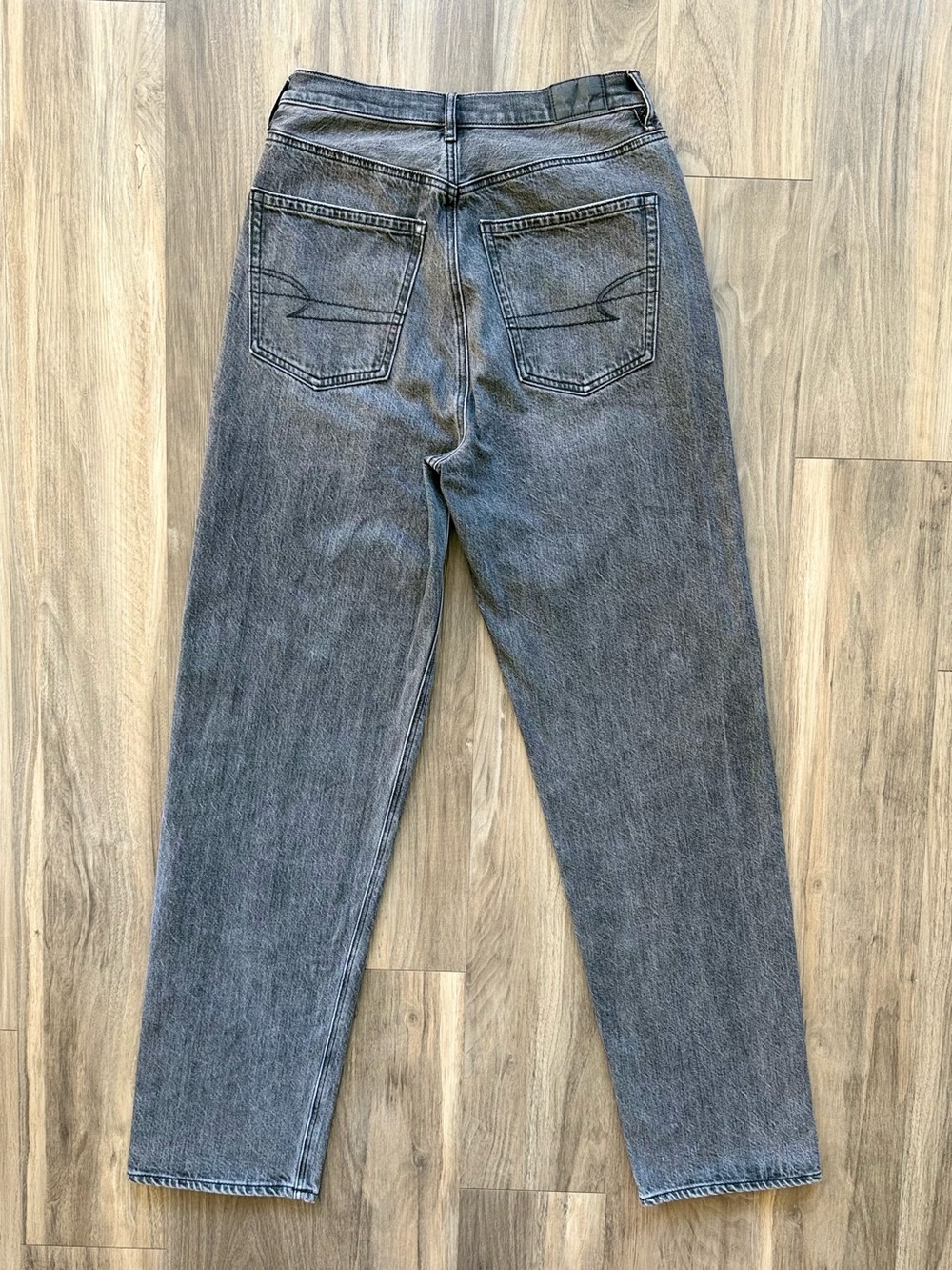 American Eagle Light Black High Rise Straight Leg Jeans Size 2 Regular - Picture 5 of 6